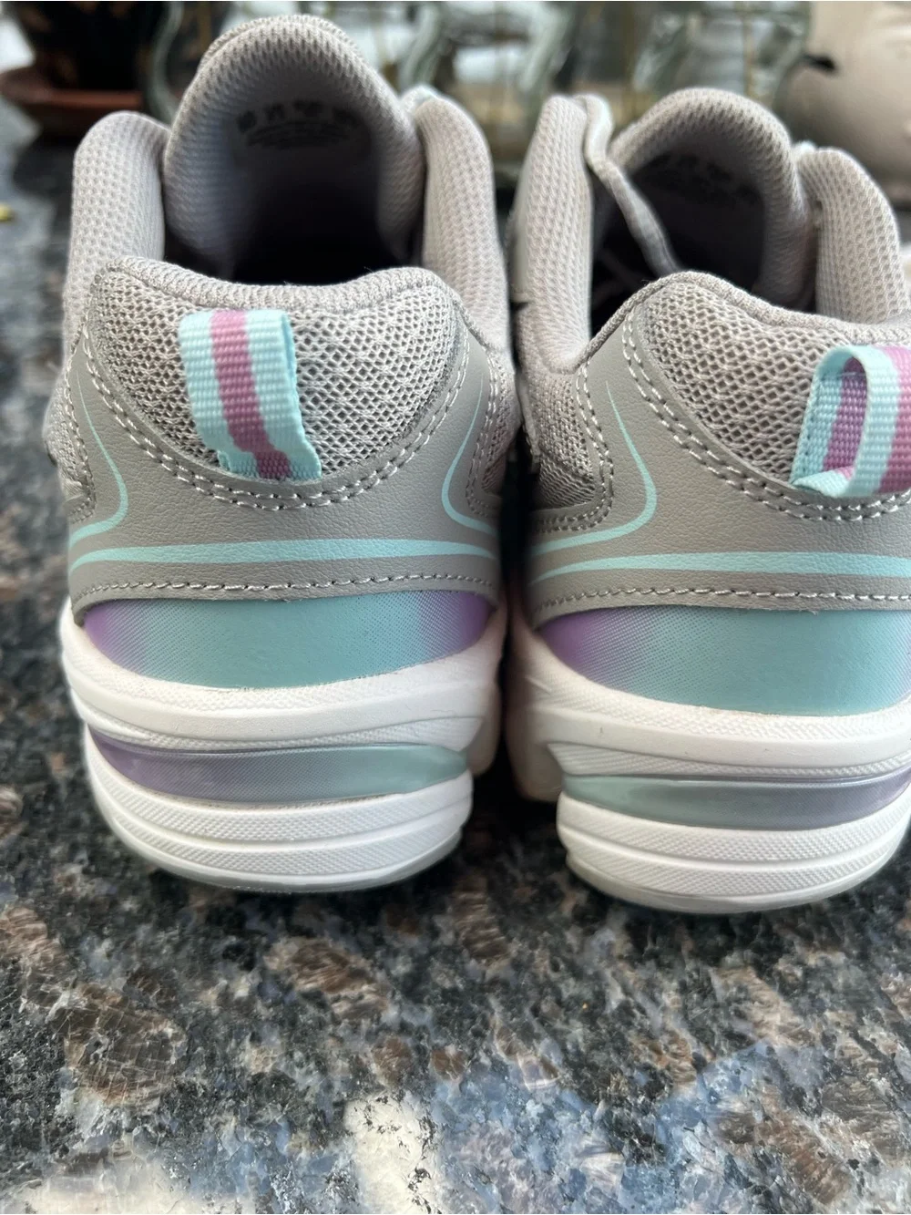 Ryka Impress Women's Athletic Sneakers in Taupe with Mint Accents